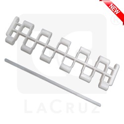 51610743, 51610742 - Maillon court + axe tapis égreneur Braud NH - blanc