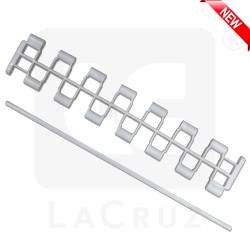 47859604, 47859609 - Maillon + axe tapis égreneur Braud NH - blanc